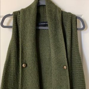 Olive military style knit vest